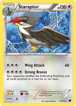 Staraptor Pokemon card from Plasma Freeze