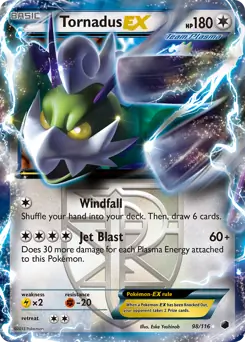 Tornadus EX Pokemon card from Plasma Freeze