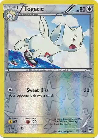 Togetic Reverse Holo Pokemon card from Plasma Storm