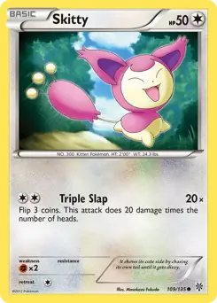 Skitty Pokemon card from Plasma Storm