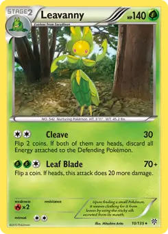 Leavanny Pokemon card from Plasma Storm