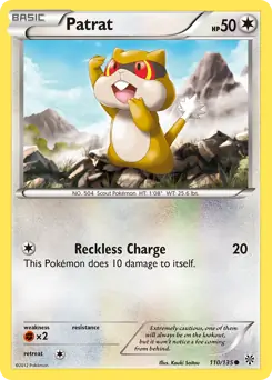 Patrat Pokemon card from Plasma Storm
