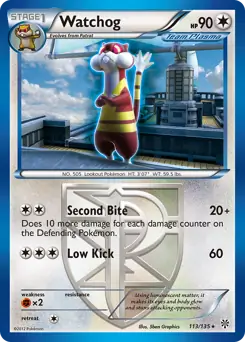 Watchog Pokemon card from Plasma Storm