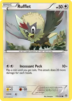 Rufflet Pokemon card from Plasma Storm