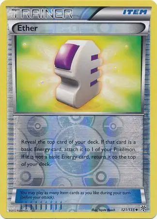 Ether Reverse Holo Pokemon card from Plasma Storm