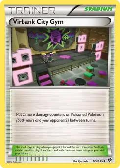 Virbank City Gym Pokemon card from Plasma Storm