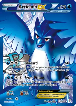 Full Art Articuno EX Pokemon card from Plasma Storm