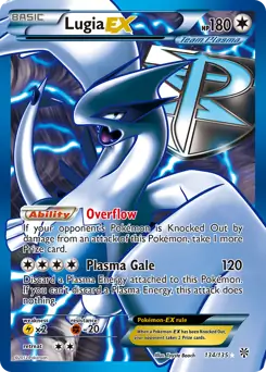 Full Art Lugia EX Pokemon card from Plasma Storm