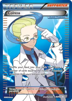 Full Art Colress Pokemon card from Plasma Storm