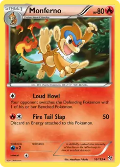 Monferno Pokemon card from Plasma Storm