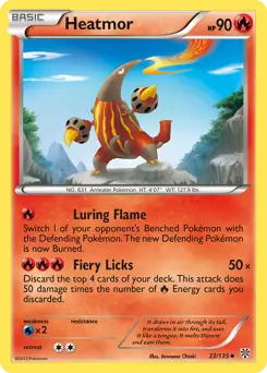 Heatmor Pokemon card from Plasma Storm