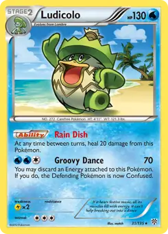 Ludicolo Pokemon card from Plasma Storm