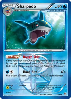 Sharpedo Pokemon card from Plasma Storm