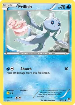Frillish Pokemon card from Plasma Storm