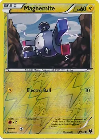 Magnemite Reverse Holo Pokemon card from Plasma Storm