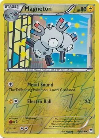 Magneton Reverse Holo Pokemon card from Plasma Storm
