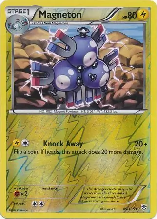 Magneton Reverse Holo Pokemon card from Plasma Storm
