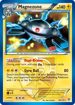 Magnezone Holo Pokemon card from Plasma Storm