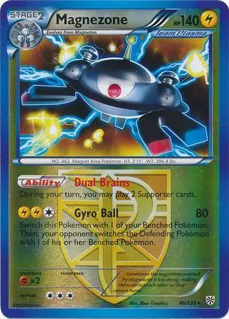 Magnezone Reverse Holo Pokemon card from Plasma Storm