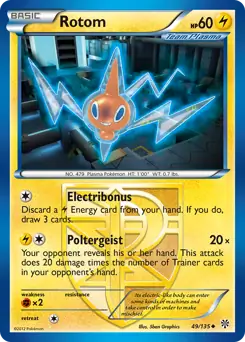 Rotom Pokemon card from Plasma Storm