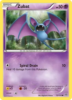 Zubat Pokemon card from Plasma Storm
