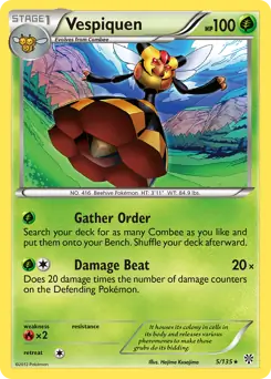 Vespiquen Pokemon card from Plasma Storm