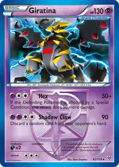 Giratina Pokemon card from Plasma Storm