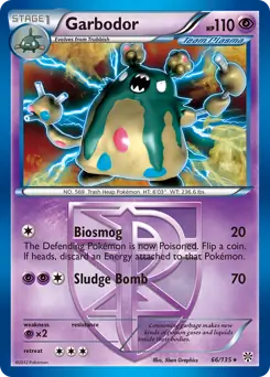 Garbodor Pokemon card from Plasma Storm