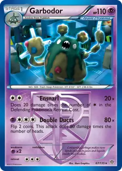 Garbodor Pokemon card from Plasma Storm
