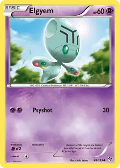 Elgyem Pokemon card from Plasma Storm