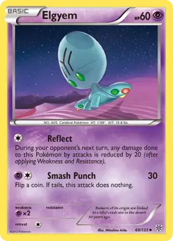 Elgyem Pokemon card from Plasma Storm