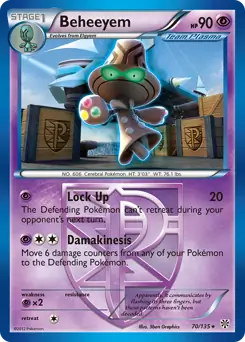 Beheeyem Pokemon card from Plasma Storm