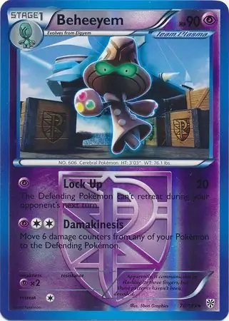 Beheeyem Reverse Holo Pokemon card from Plasma Storm