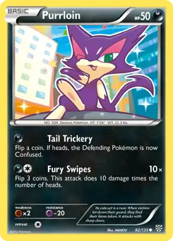 Purrloin Pokemon card from Plasma Storm