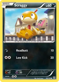 Scraggy Pokemon card from Plasma Storm