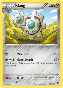 Klang Pokemon card from Plasma Storm