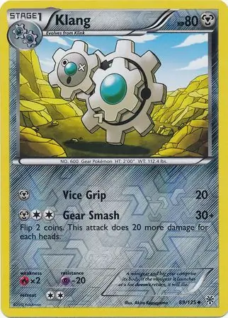Klang Reverse Holo Pokemon card from Plasma Storm