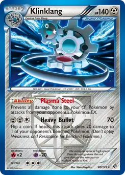 Klinklang Pokemon card from Plasma Storm