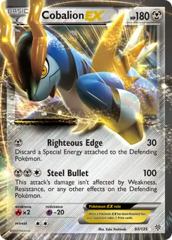 Cobalion EX Pokemon card from Plasma Storm