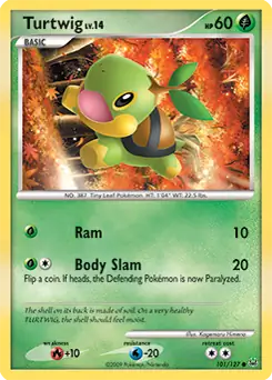 Turtwig Pokemon card from Platinum