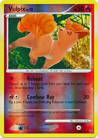 Vulpix Reverse Holo Pokemon card from Platinum