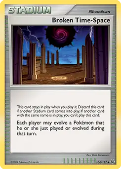 Broken Time-Space Pokemon card from Platinum