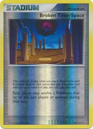 Broken Time-Space Reverse Holo Pokemon card from Platinum