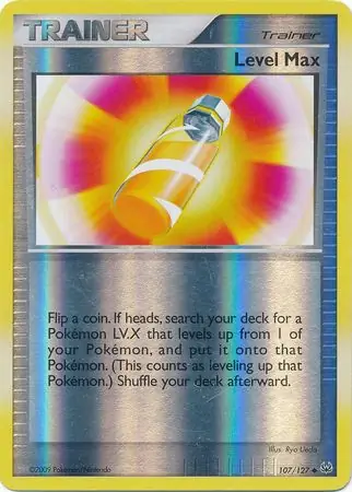 Level Max Reverse Holo Pokemon card from Platinum