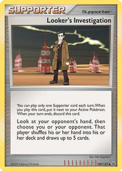 Looker's Investigation Pokemon card from Platinum