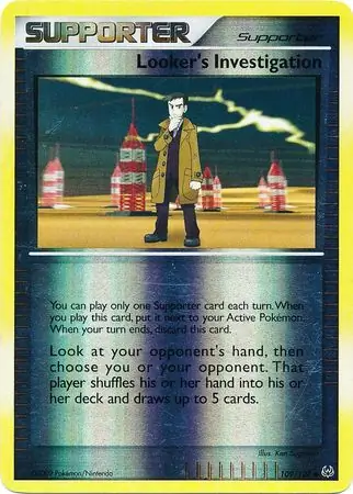 Looker's Investigation Reverse Holo Pokemon card from Platinum