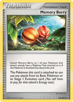 Memory Berry Pokemon card from Platinum