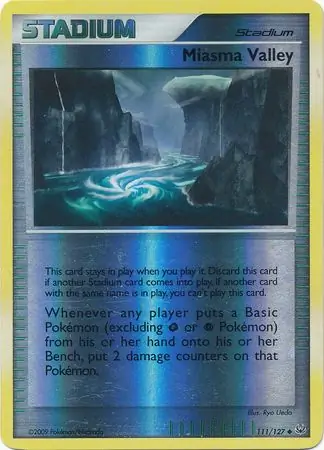 Miasma Valley Reverse Holo Pokemon card from Platinum