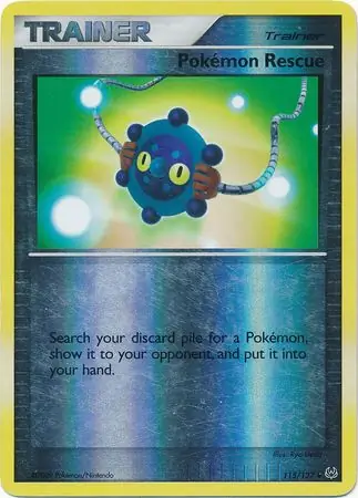 Pokemon Rescue Reverse Holo Pokemon card from Platinum