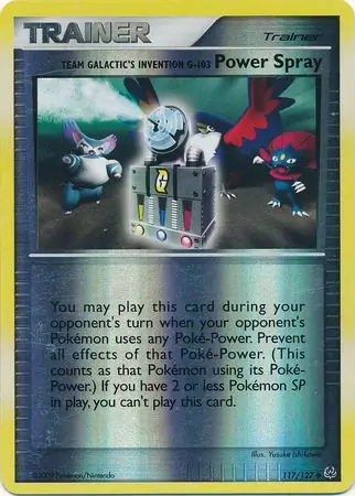 Team Galactic's Invention G-103 Power Spray Reverse Holo Pokemon card from Platinum